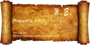 Magyary Edit névjegykártya