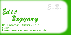 edit magyary business card